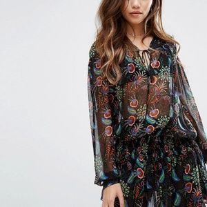 BA&SH Tiered skirt Printed Dress